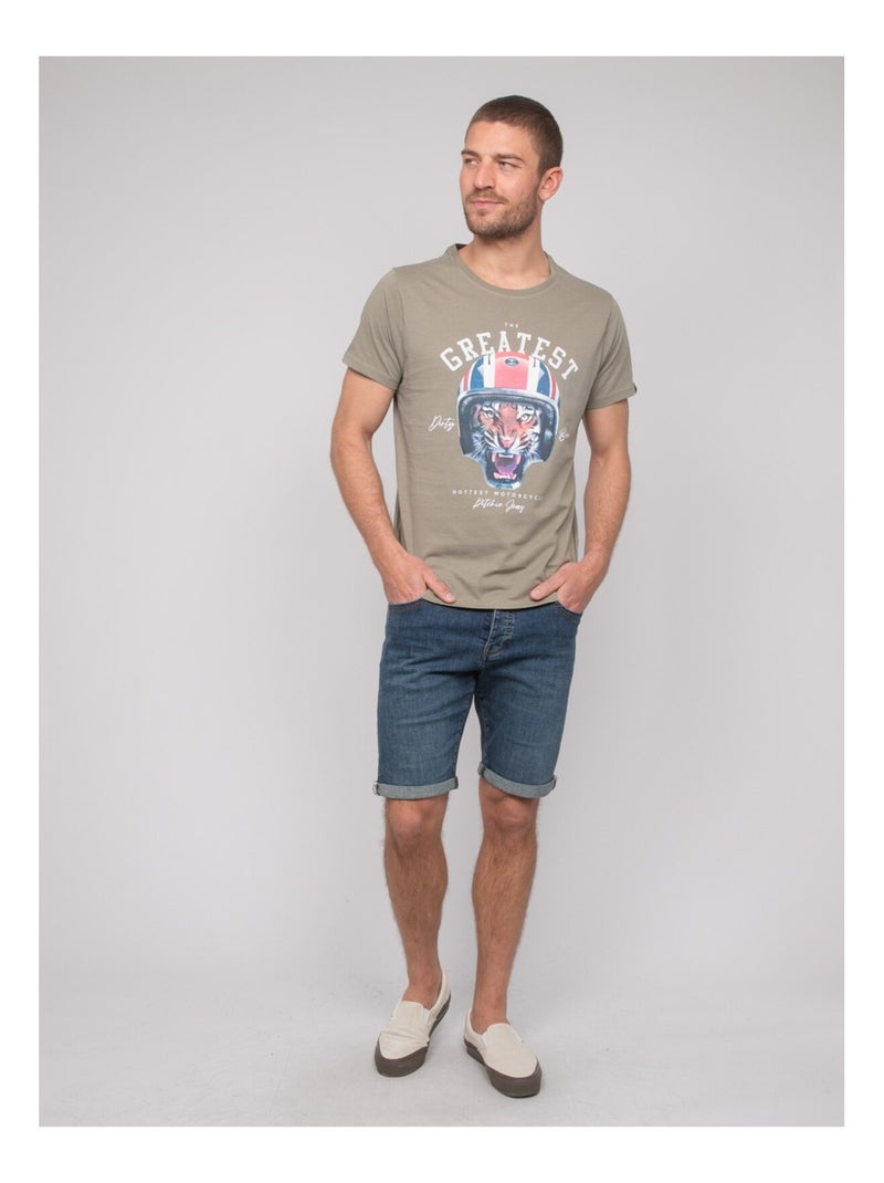 T-shirt motifs niwonka Kaki - Kiabi
