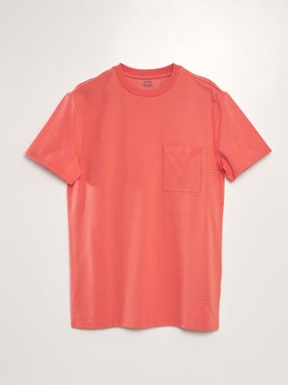 T-shirt moucheté à poche poitrine