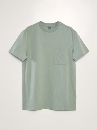 T-shirt moucheté à poche poitrine
