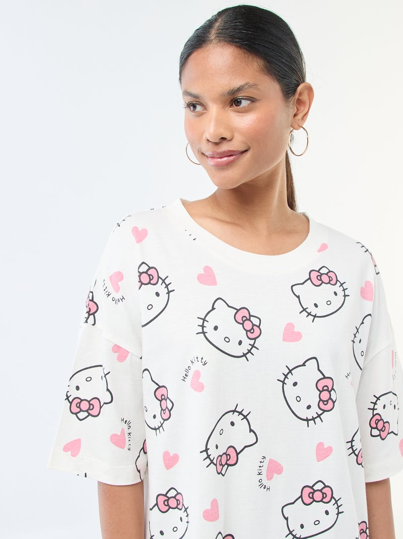 T-shirt nachthemd 'Hello Kitty' Wit - Kiabi