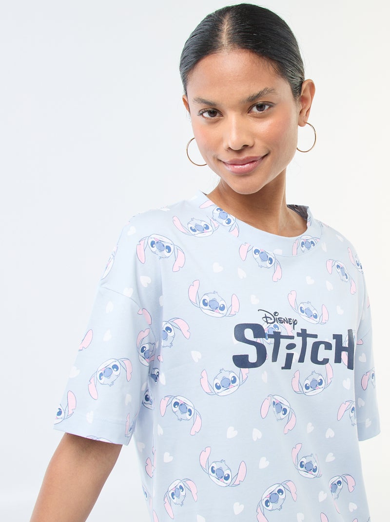 T-shirt nachthemd 'Stitch' Blauw - Kiabi