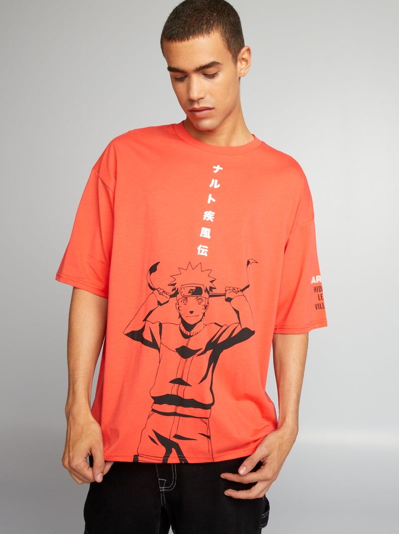 T-shirt 'Naruto' en jersey Rouge - Kiabi