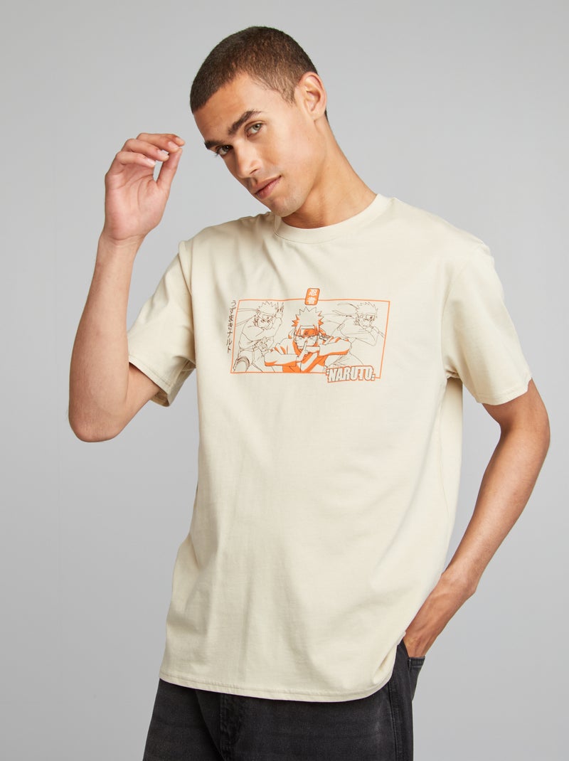 T-shirt 'Naruto' manches courtes Gris - Kiabi