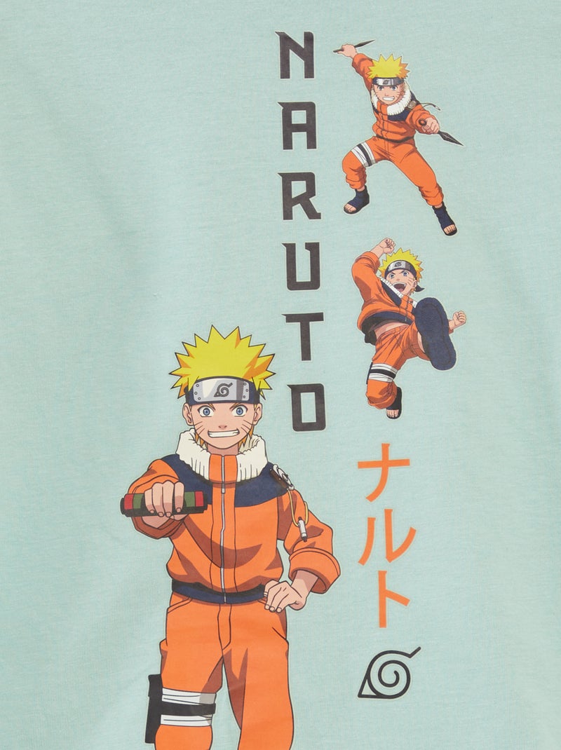 T-shirt 'Naruto' met korte mouwen - gemakkelijk aan te trekken collectie GROEN - Kiabi