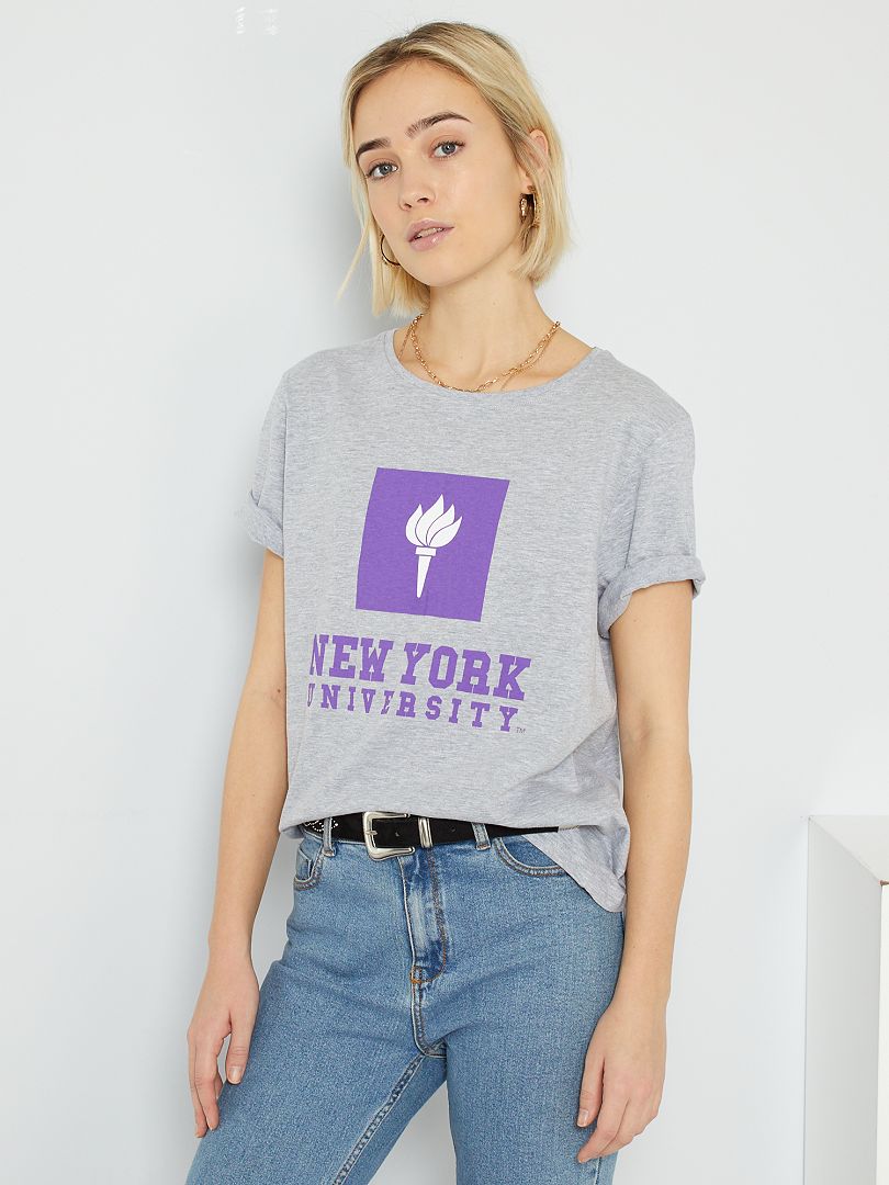 T-shirt 'New York University' grijs - Kiabi