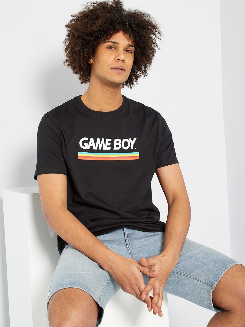 T-shirt 'Nintendo Game Boy' noir - Kiabi