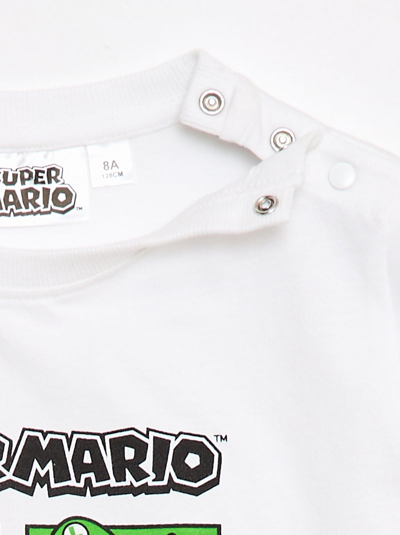 T-shirt 'Nintendo' 'Mario' - Gemakkelijk aan te trekken collectie wit - Kiabi