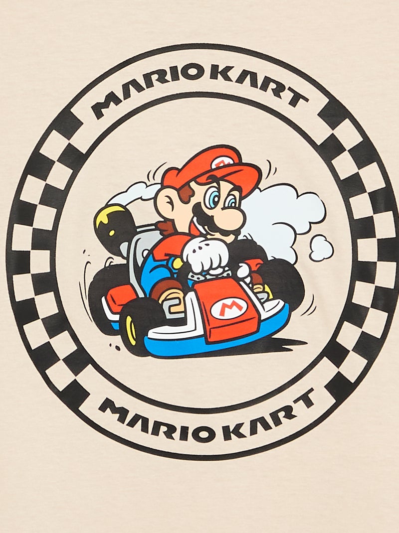 T-shirt 'Nintendo' 'Mario' manches longues Beige - Kiabi