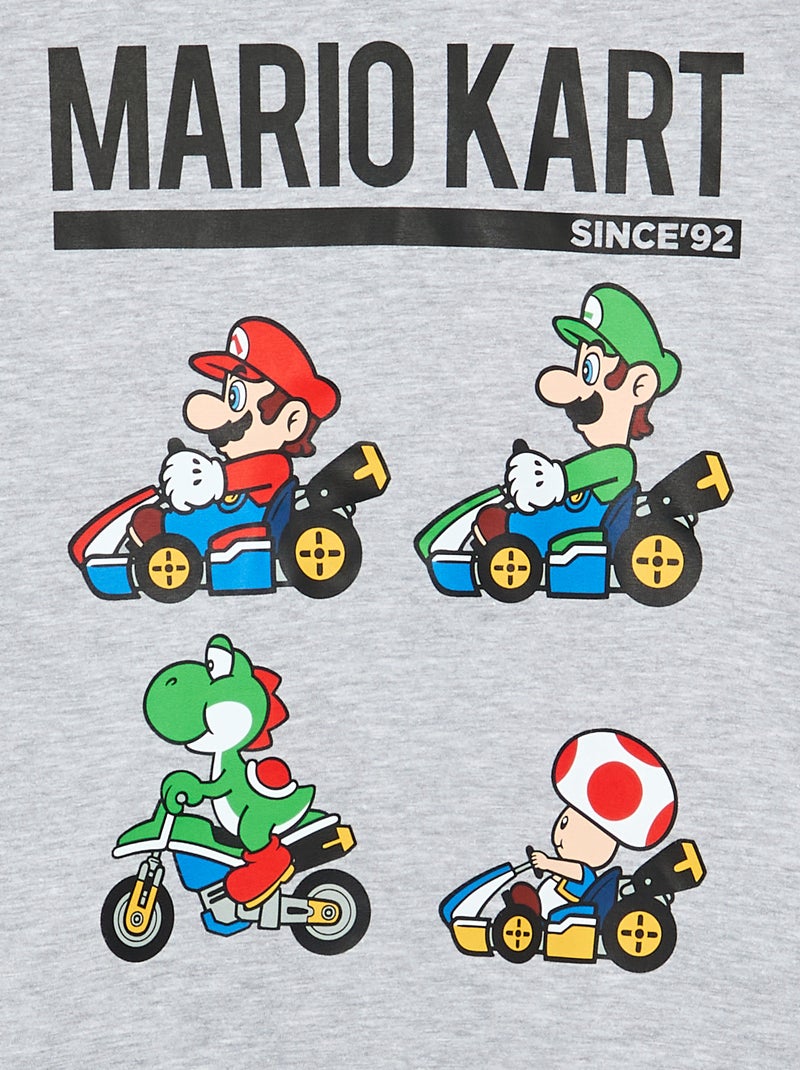 T-shirt 'Nintendo' 'Mario' met lange mouwen Grijs - Kiabi
