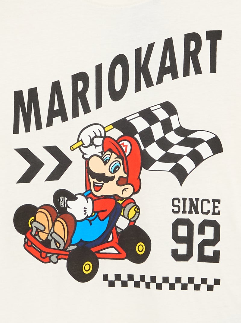 T-shirt 'Nintendo' 'Mario' met lange mouwen Wit - Kiabi