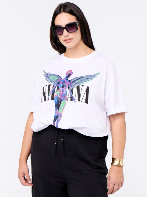 T-shirt 'Nirvana' met korte mouwen - Kiabi