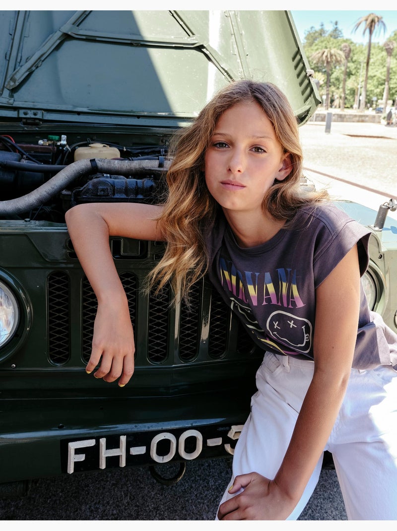 T-shirt Nirvana, MO Fashion Gris - Kiabi
