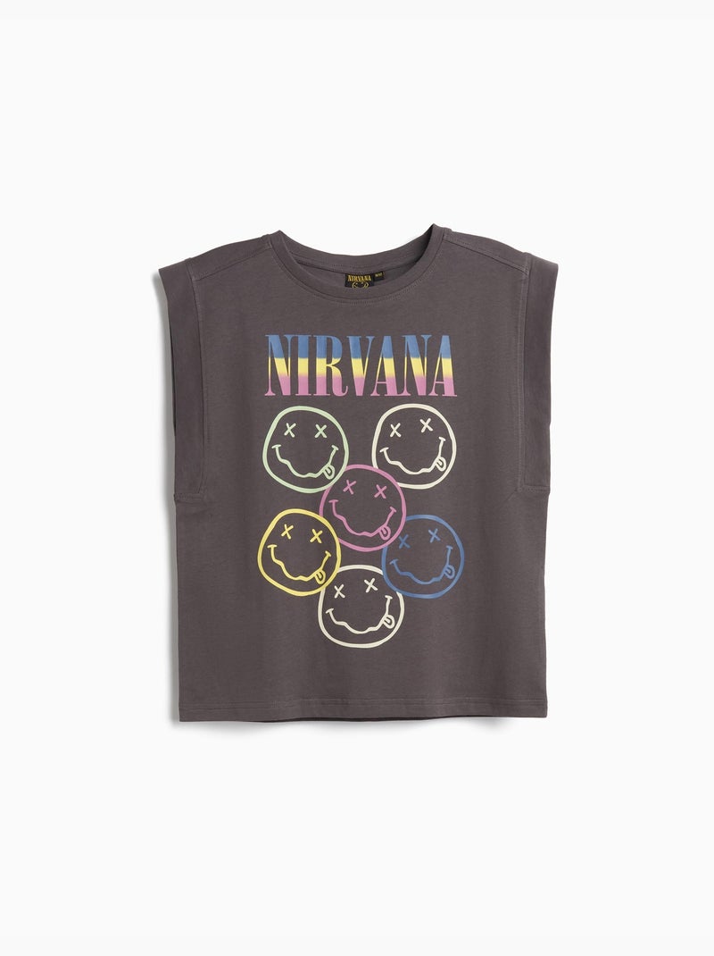 T-shirt Nirvana, MO Fashion Gris - Kiabi