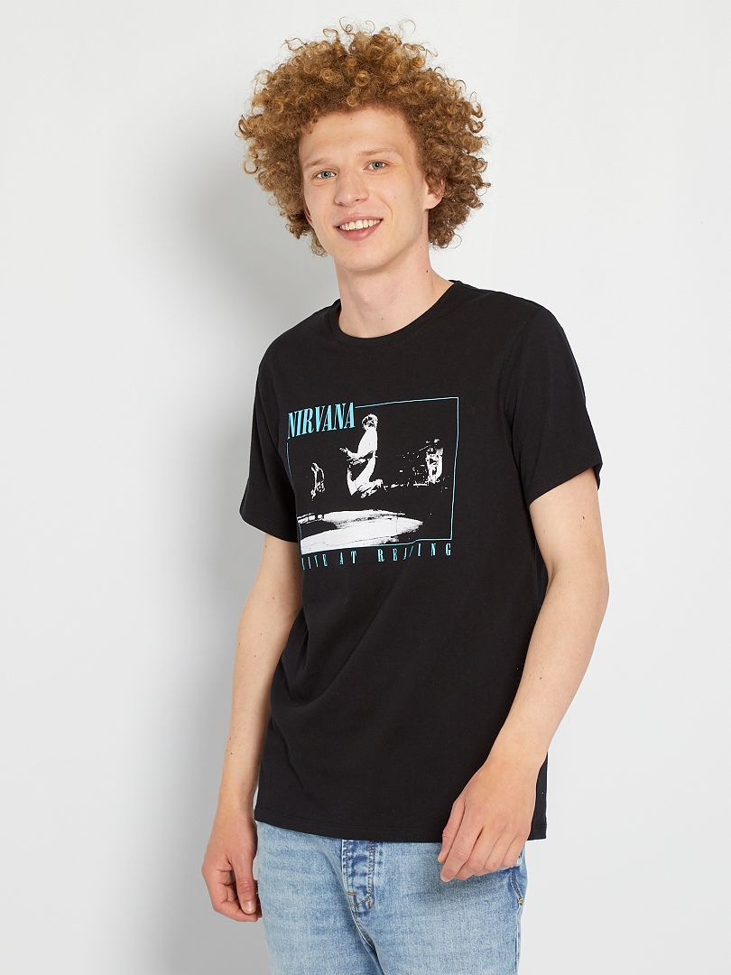 T-shirt 'Nirvana' zwart - Kiabi