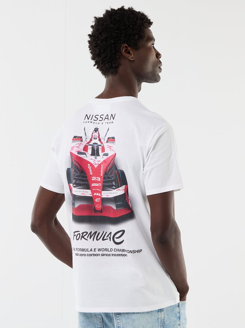T-shirt 'Nissan' 'Formula E Team' met korte mouwen Wit - Kiabi