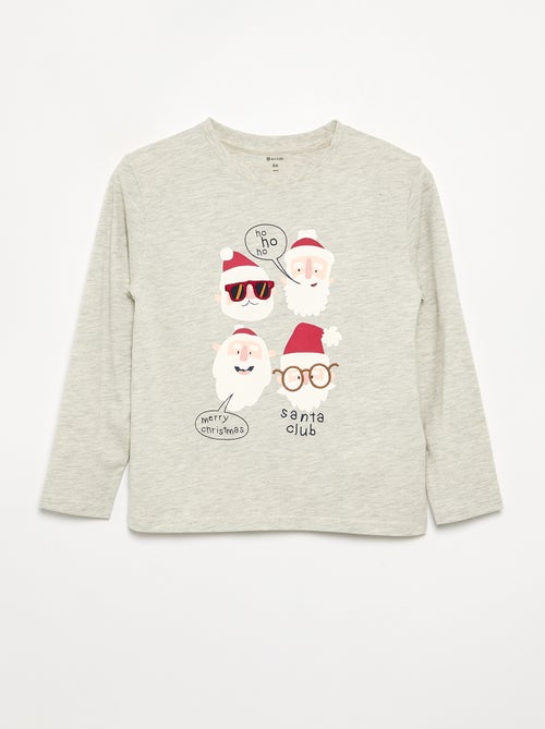 T-shirt 'Noël' à manches longues - Kiabi T-shirt 'Noël' à manches longues - Kiabi