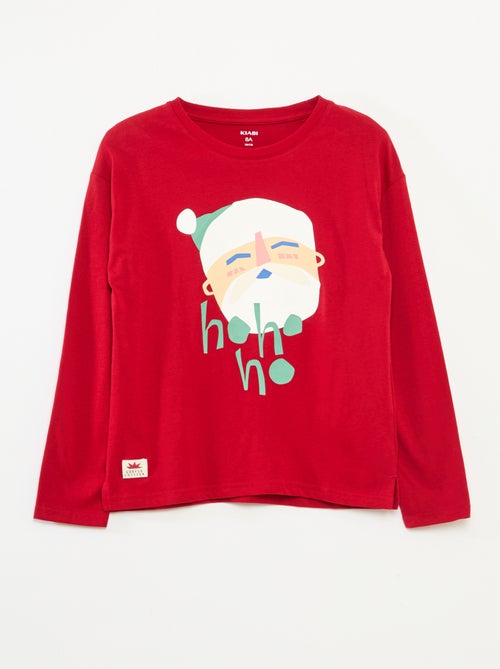 T-shirt Noël loose fit en jersey coton - Kiabi