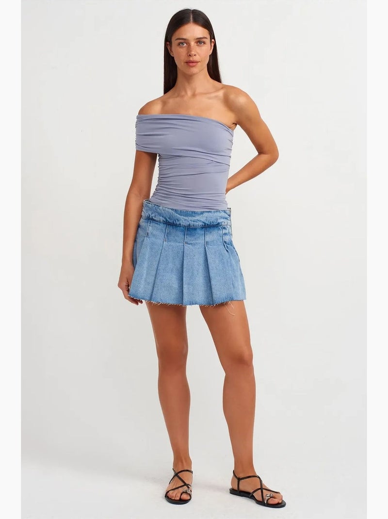 T-shirt off shoulder jersey lange mouwen dilvin Lavendel - Kiabi