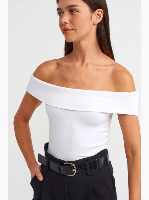 T-shirt off shoulder jersey lange mouwen dilvin - Kiabi T-shirt off shoulder jersey lange mouwen dilvin - Kiabi