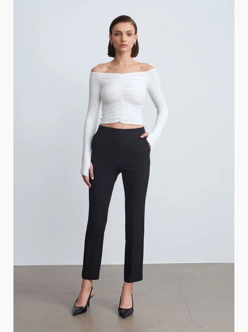 T-shirt off shoulder kort lange mouwen dilvin - Kiabi T-shirt off shoulder kort lange mouwen dilvin - Kiabi