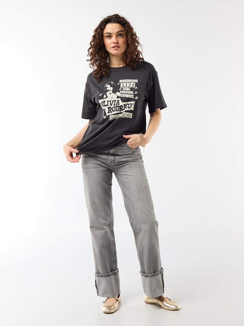 T-shirt 'Olivia Rodrigo' met korte mouwen Zwart - Kiabi