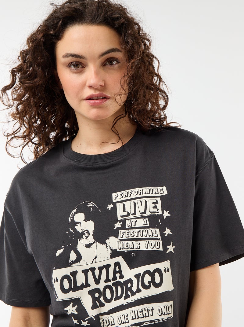 T-shirt 'Olivia Rodrigo' met korte mouwen Zwart - Kiabi
