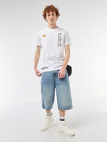 T-shirt 'One piece' en coton uni