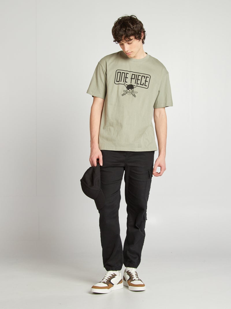 T-shirt 'One Piece' manches courtes Gris - Kiabi