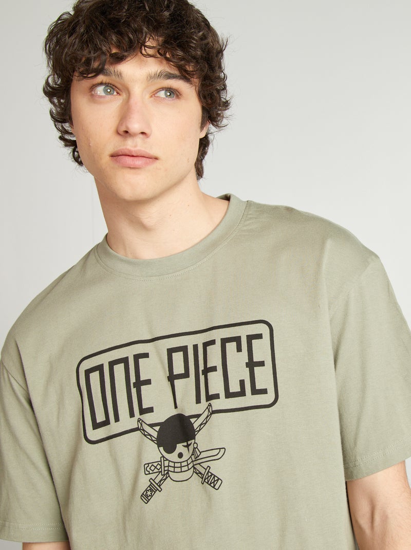 T-shirt 'One Piece' manches courtes Gris - Kiabi