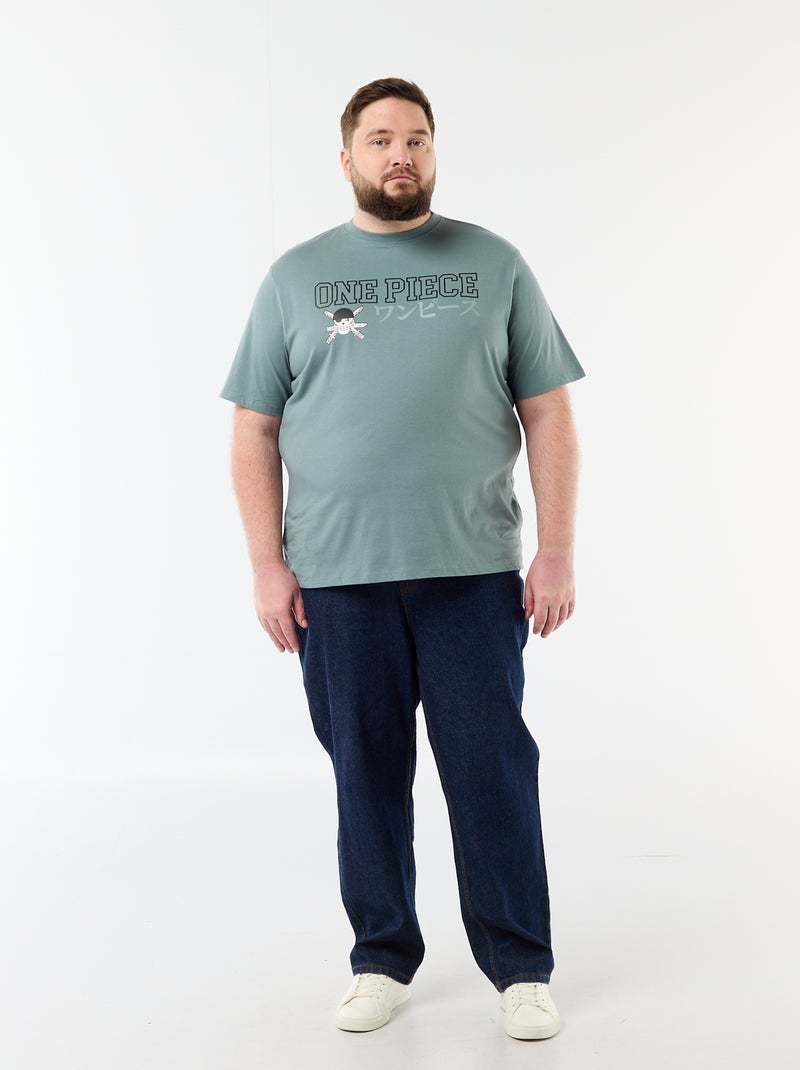 T-shirt 'One Piece' met korte mouwen Blauw - Kiabi