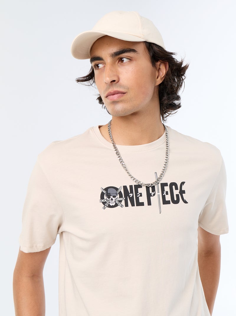 T-shirt 'One Piece' met korte mouwen Grijs - Kiabi