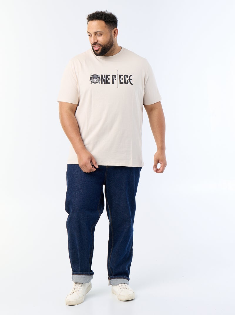 T-shirt 'One Piece' met korte mouwen Grijs - Kiabi