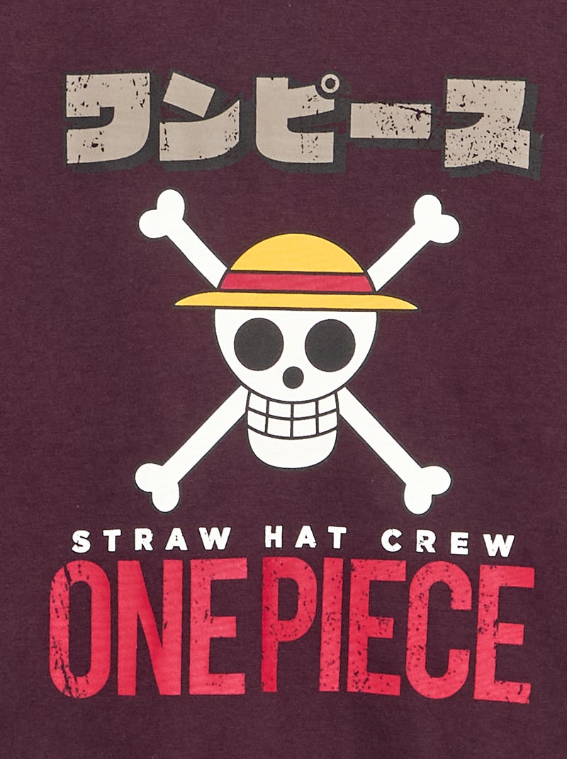 T-shirt 'One Piece' met lange mouwen Paars - Kiabi