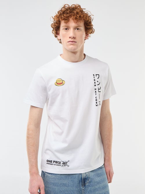 T-shirt 'One Piece' van effen katoen - Kiabi