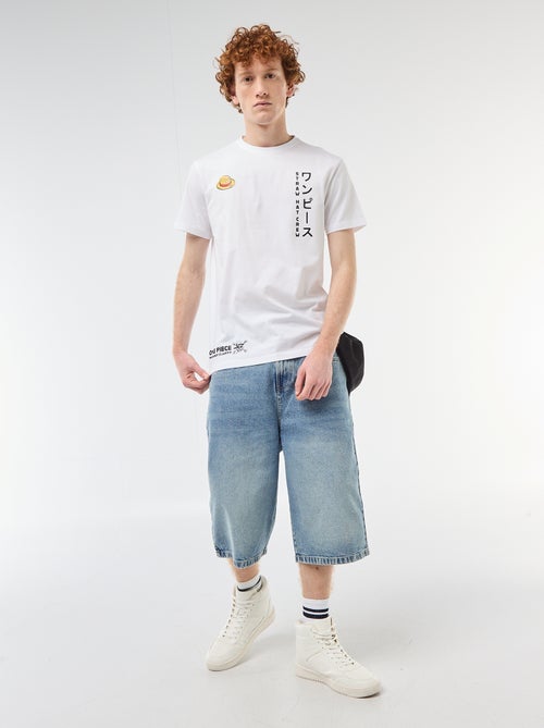 T-shirt 'One Piece' van effen katoen - Kiabi