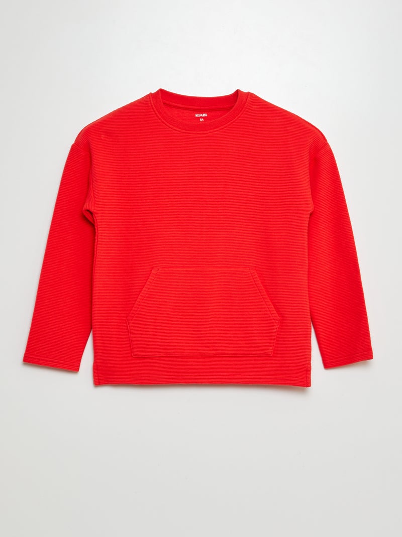 T-shirt ottoman rouge - Kiabi