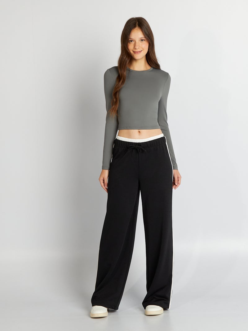 T-shirt ouvert au dos Gris - Kiabi