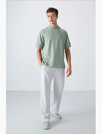 T-shirt oversize à capuche et manches courtes tommy