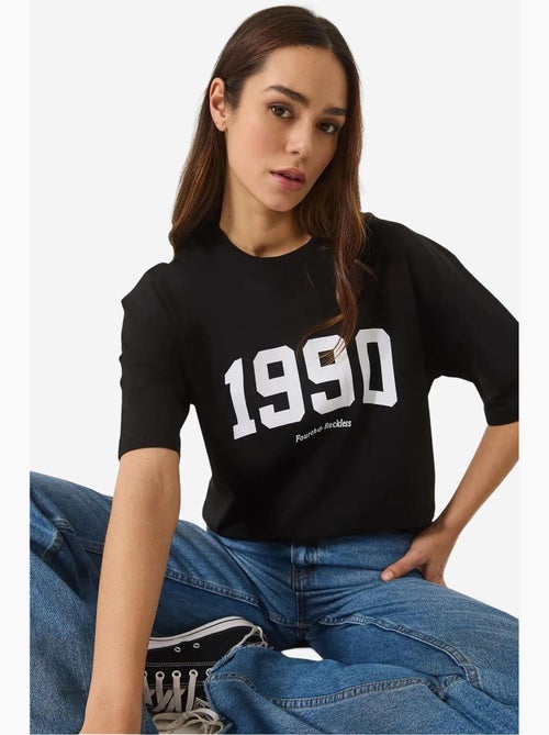 T-shirt oversize à col rond élastique lucci - Kiabi