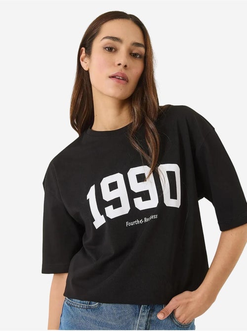 T-shirt oversize à col rond élastique lucci - Kiabi