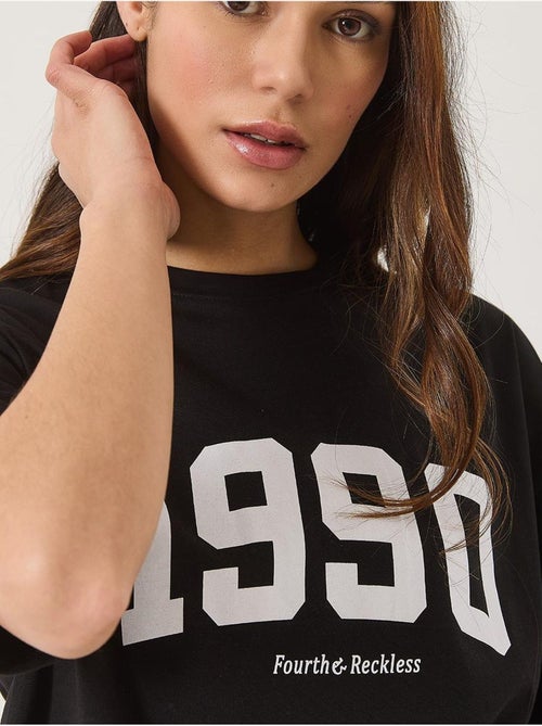 T-shirt oversize à col rond élastique lucci - Kiabi