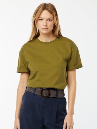 T-shirt oversize à col rond