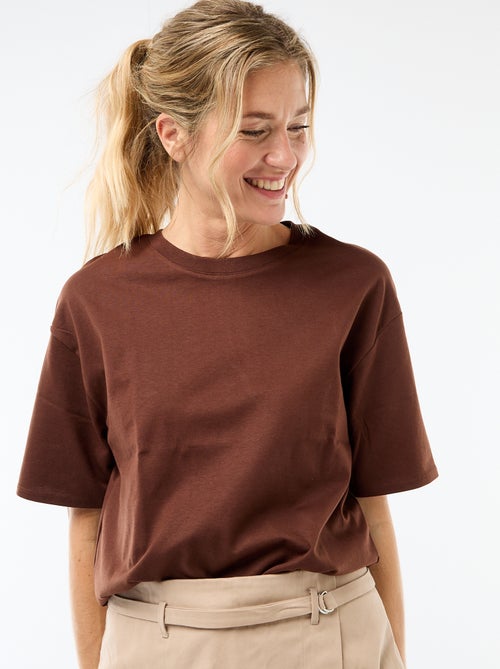 T-shirt oversize à col rond - Kiabi