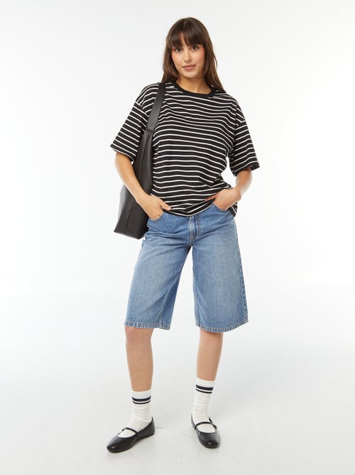 T-shirt oversize à col rond - Kiabi