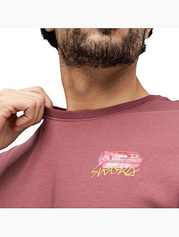 T-shirt oversize à manches courtes homme homme grama burgundy
