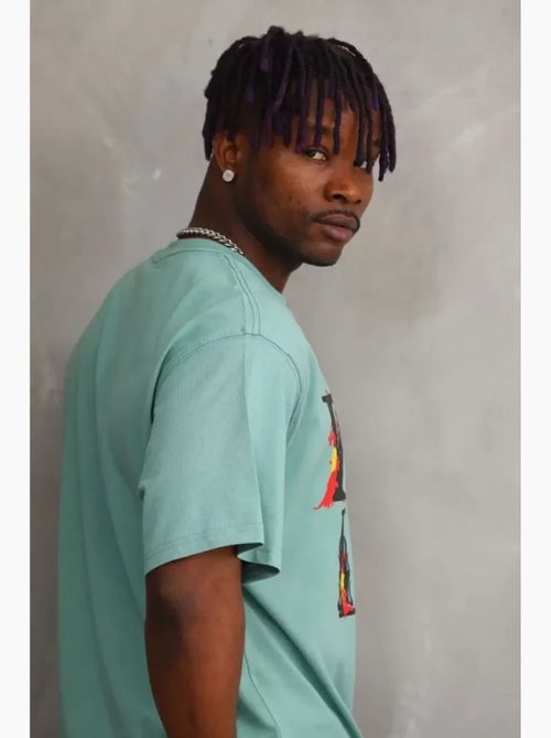 T-shirt oversize à manches longues et col rond avec imprimé au dos janes - Kiabi