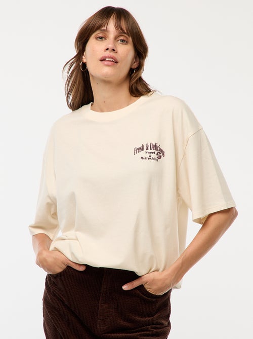 T-shirt oversize avec imprimé - Kiabi