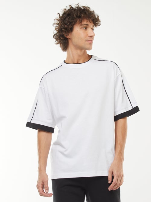 T-shirt oversize avec ligne - Kiabi