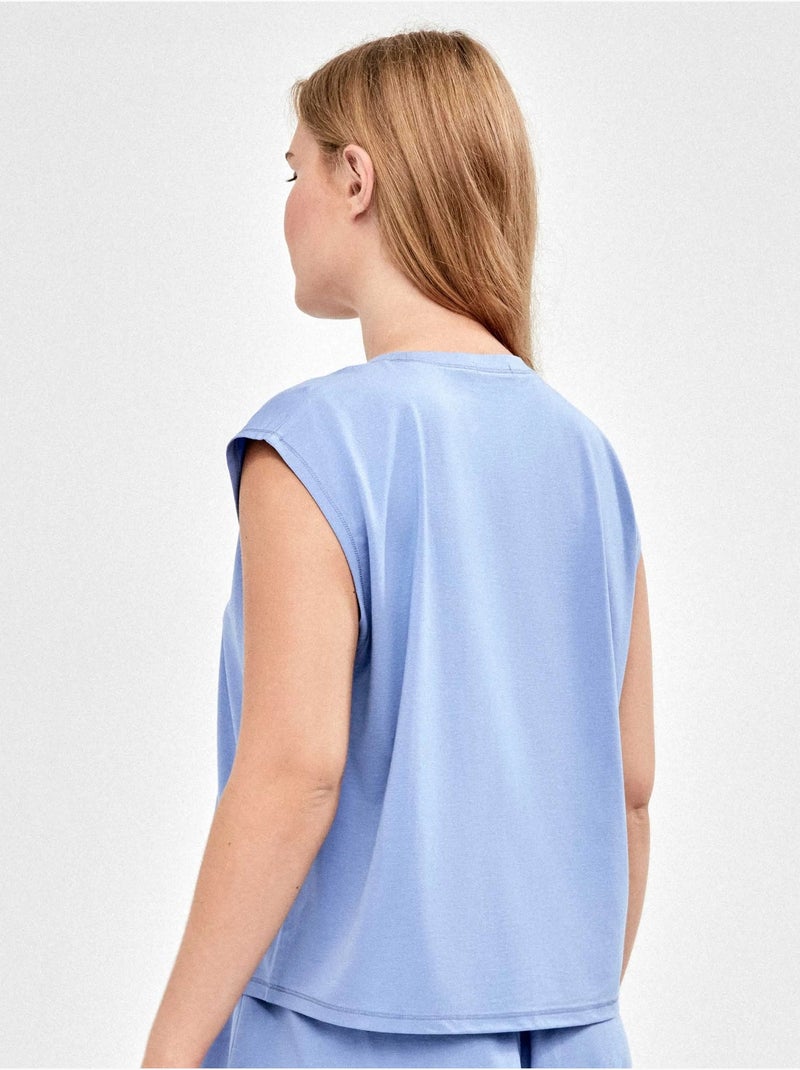 T-shirt oversize avec manche sisa Bleu - Kiabi