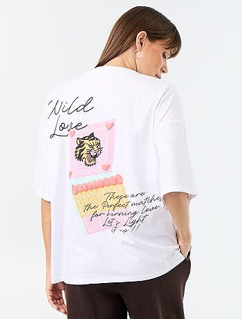 T-shirt oversize avec print au dos